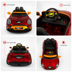 Red Mini Cooper Style Kids Electric Ride-On Car with Remote Control