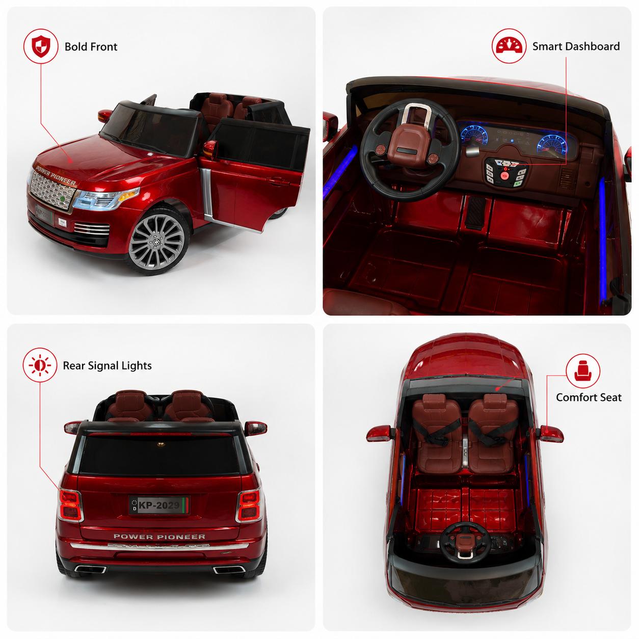 Luxury Red SUV Kids Electric Ride-On Car