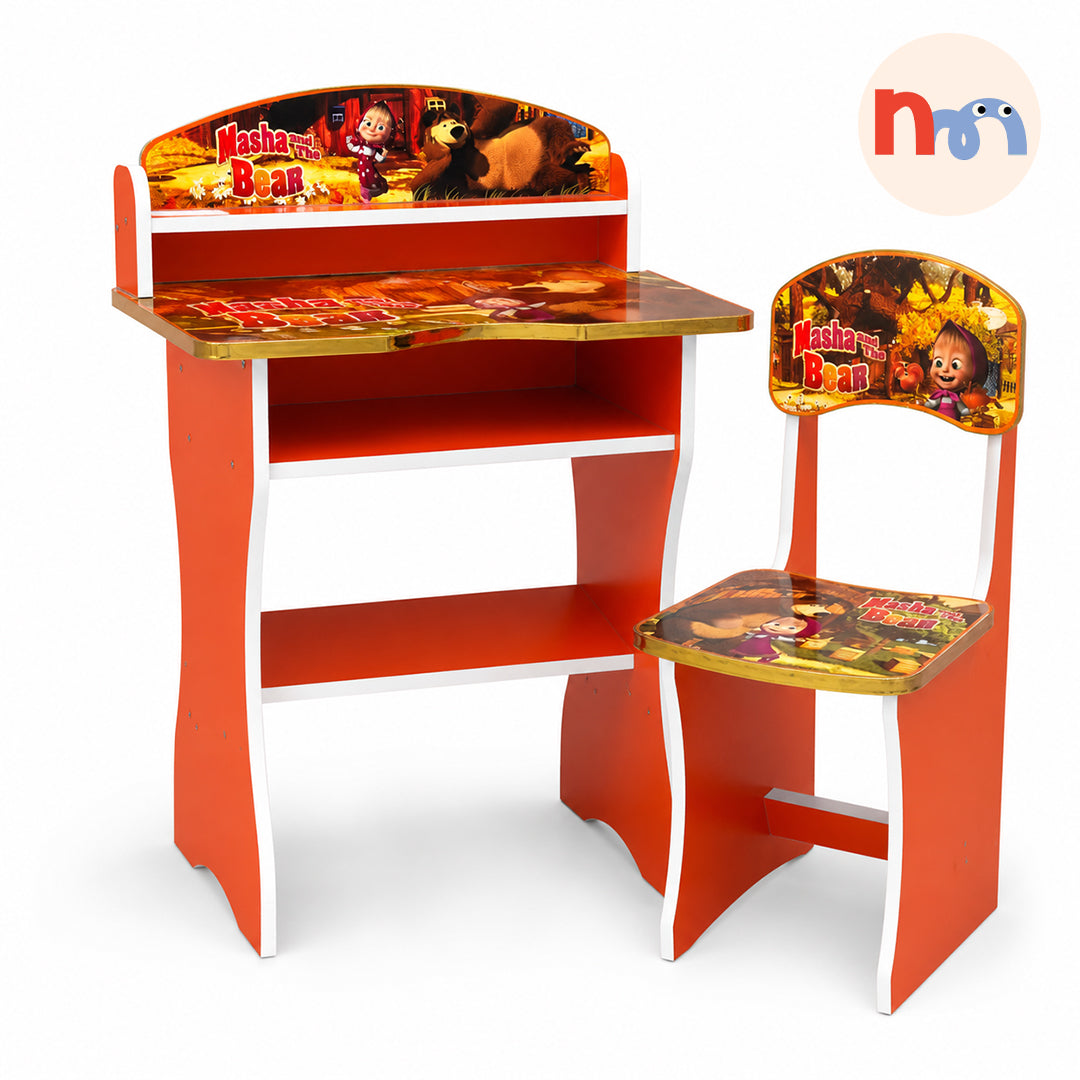 Masha & The Bear Kids Study Table & Chair Set