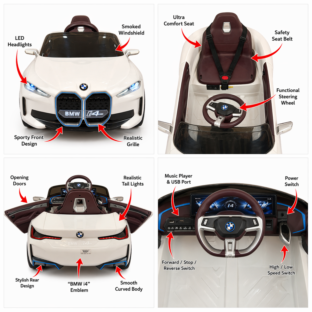 White BMW Ride-On Car