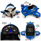 Kids Airplane Ride-On Toy with Rotating Propeller
