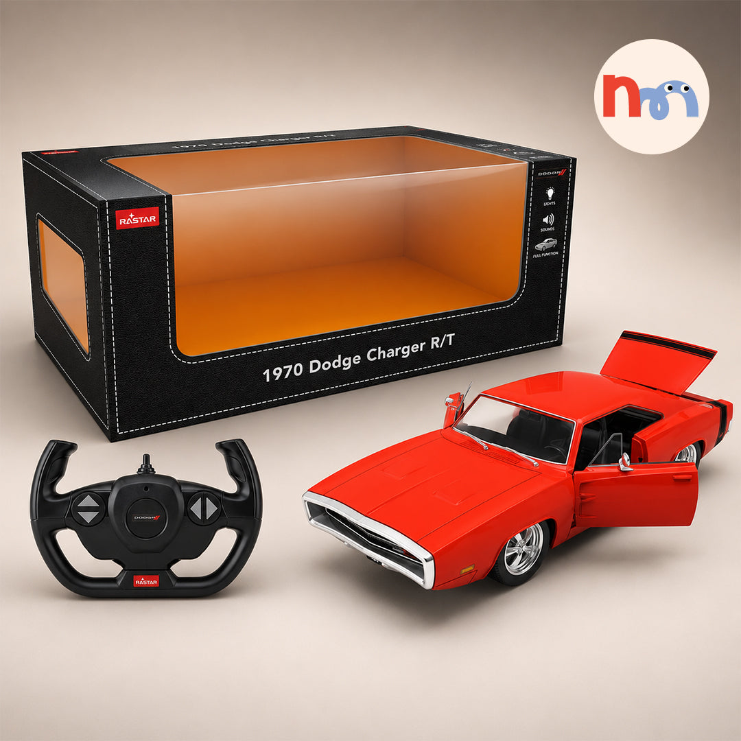 Red 1970 Dodge Charger R/T RC Remote Control Car