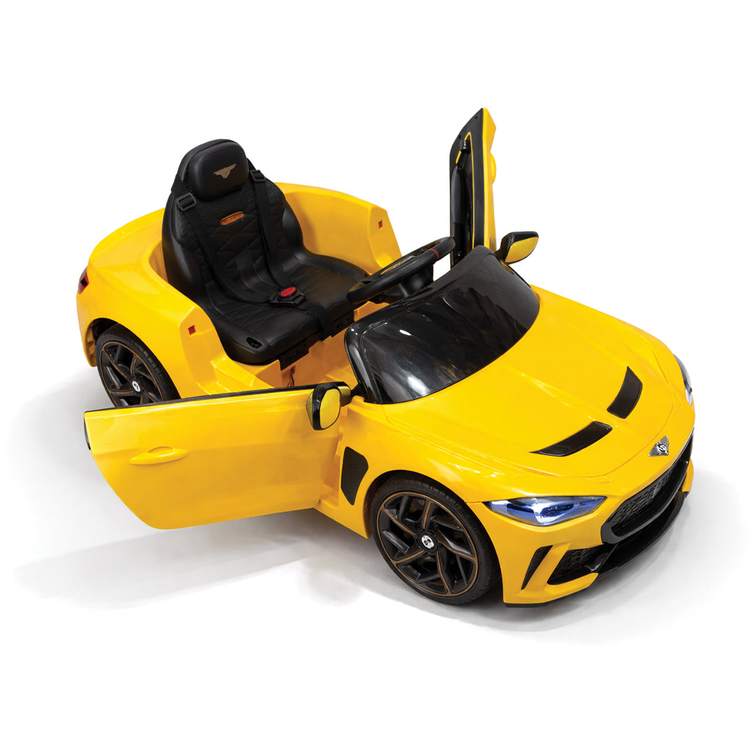 Yellow Kids Ride-On Bentley Sports Car