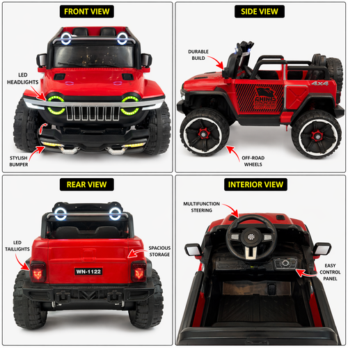 4x4 Kids Electric SUV Ride-On Red Car