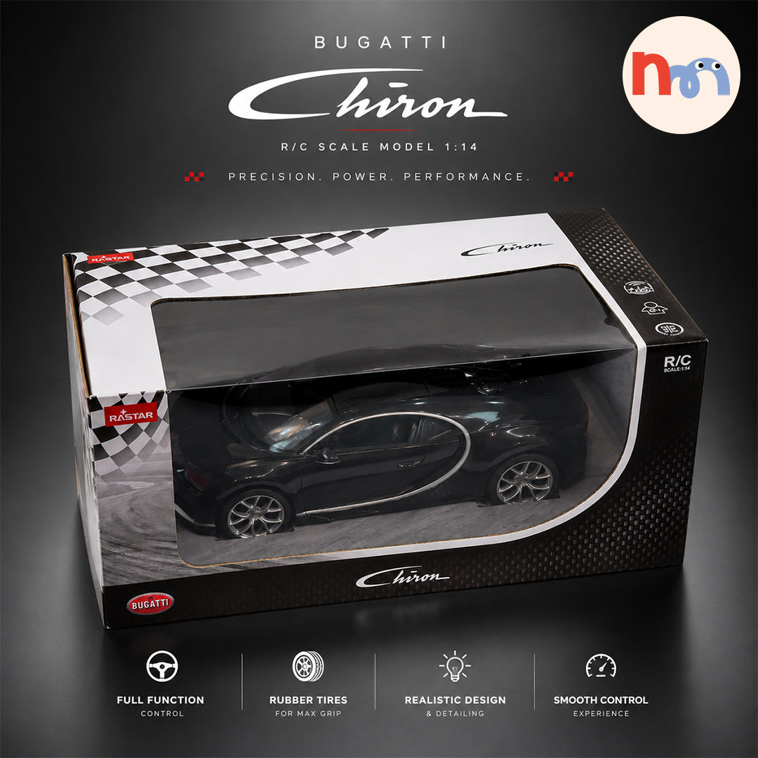 Black Bugatti Chiron RC Remote Control Car
