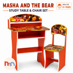 Masha & The Bear Kids Study Table & Chair Set