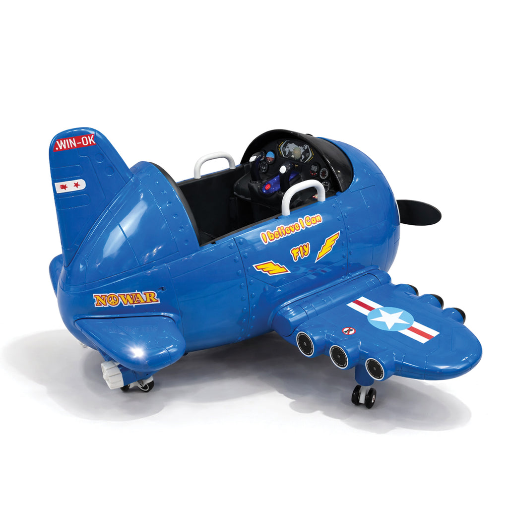 Kids Airplane Ride-On Toy with Rotating Propeller