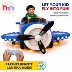 Kids Airplane Ride-On Toy with Rotating Propeller