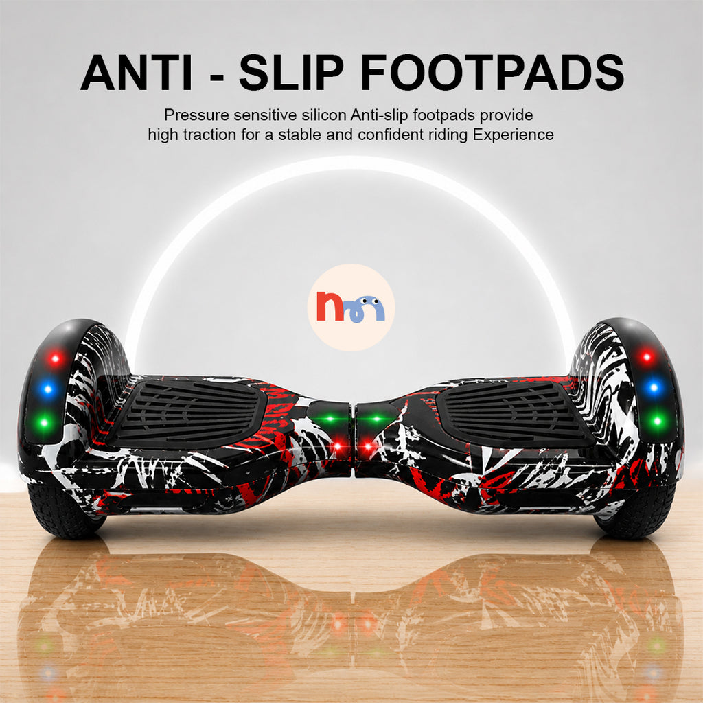 Self-Balancing Hoverboard with LED Lights & Anti-Slip Footpads