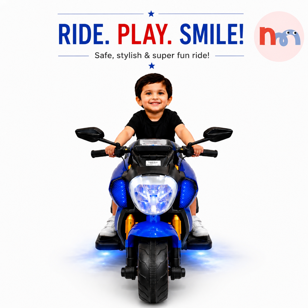 Blue Sport Style Kids Electric Ride-On Bike
