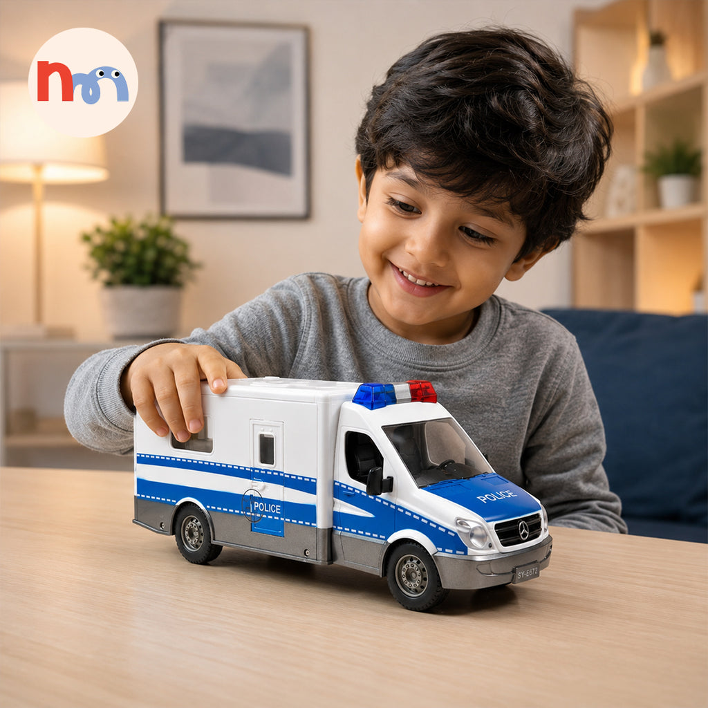 RC Police Van Toy with Remote Control & Police Figure