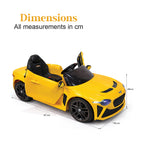 Yellow Kids Ride-On Bentley Sports Car
