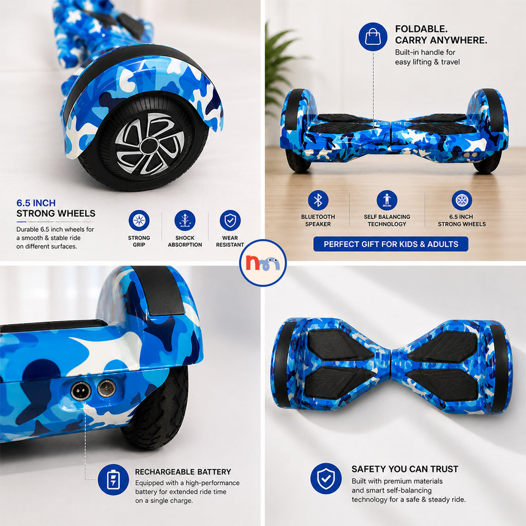 Blue Camo Self-Balancing Hoverboard