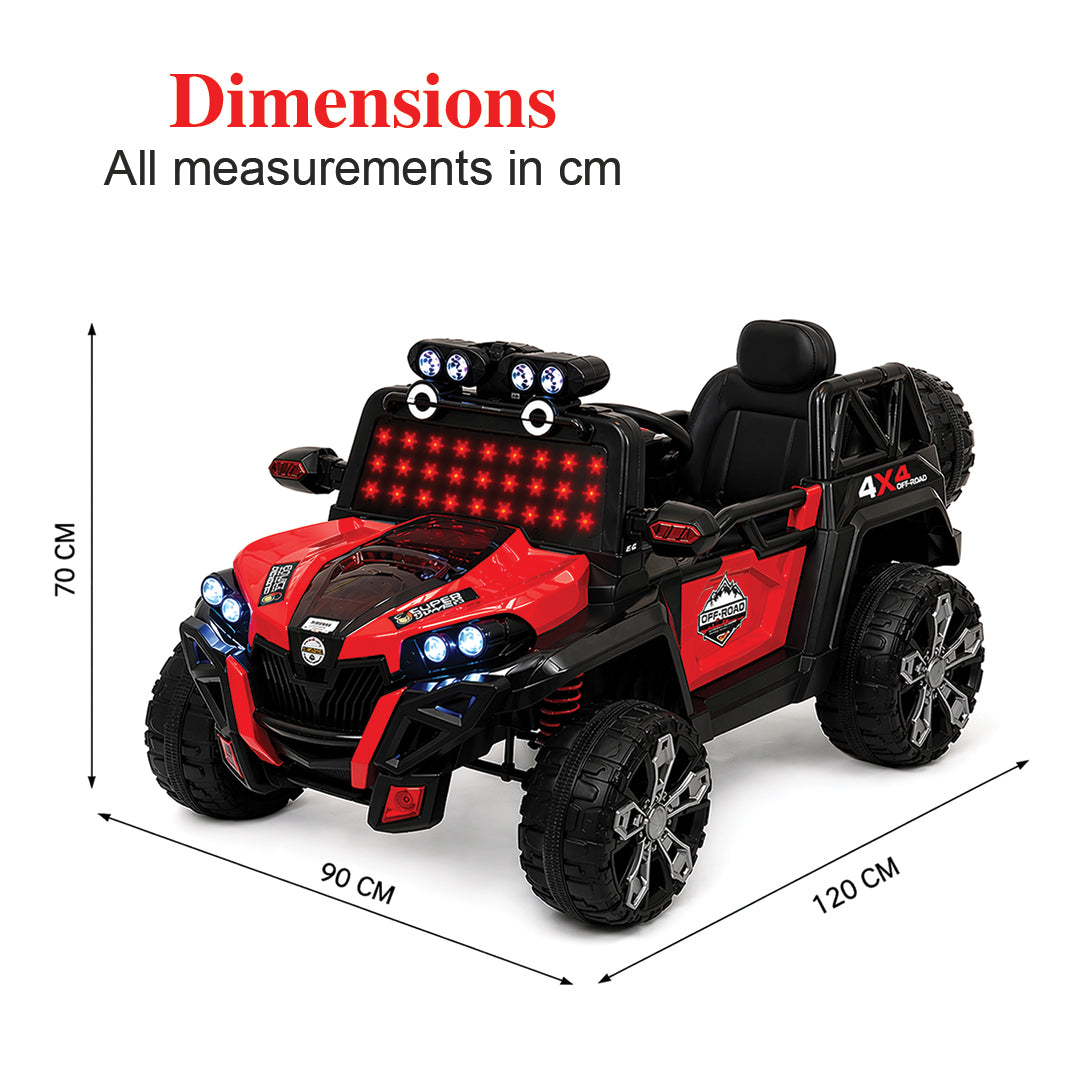 Kids Ride-On Electric Red Jeep 4x4