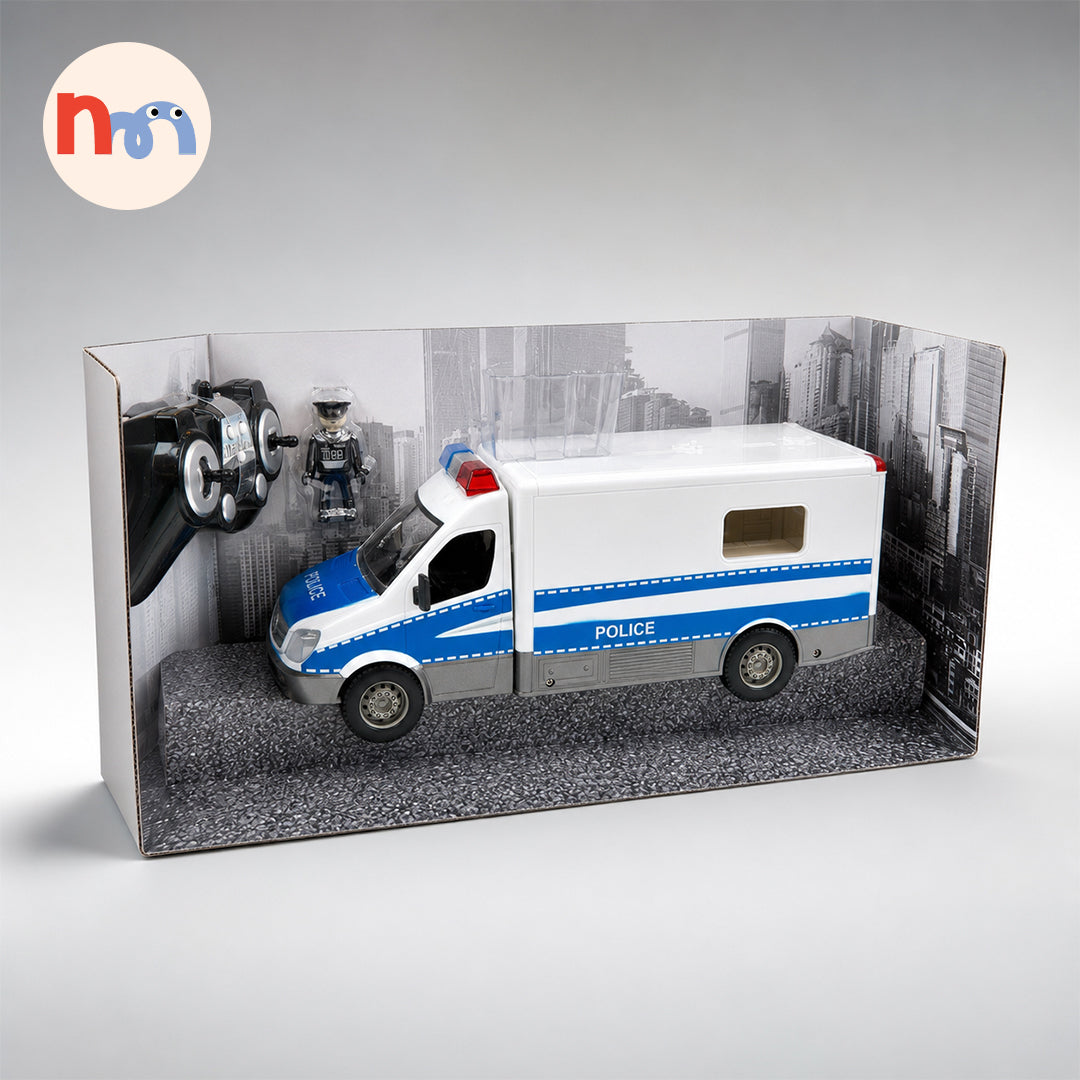 RC Police Van Toy with Remote Control & Police Figure