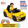 Yellow Kids Ride-On Bentley Sports Car