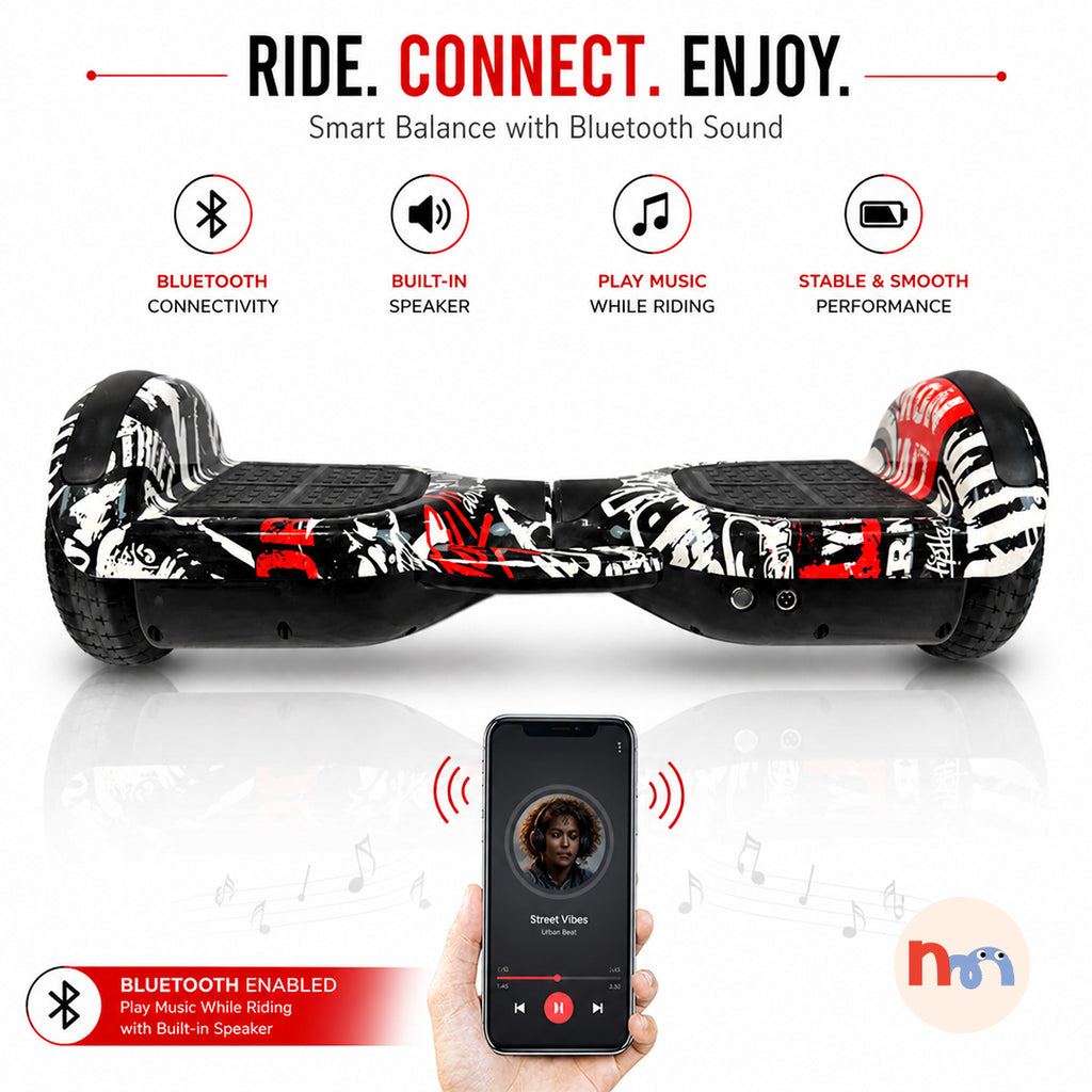 Self-Balancing Hoverboard with LED Lights & Anti-Slip Footpads