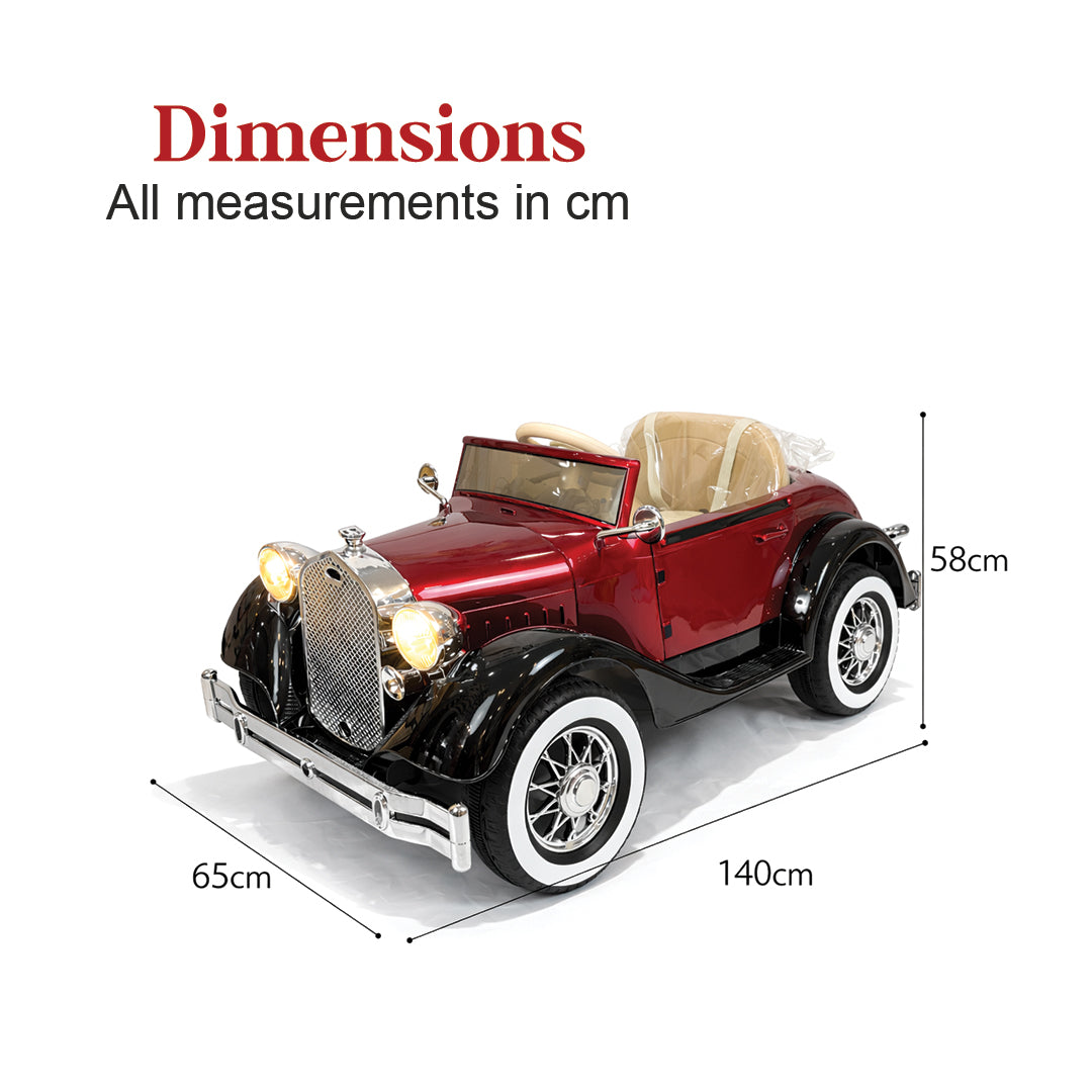 Luxury Kids Ride-On Vintage Car